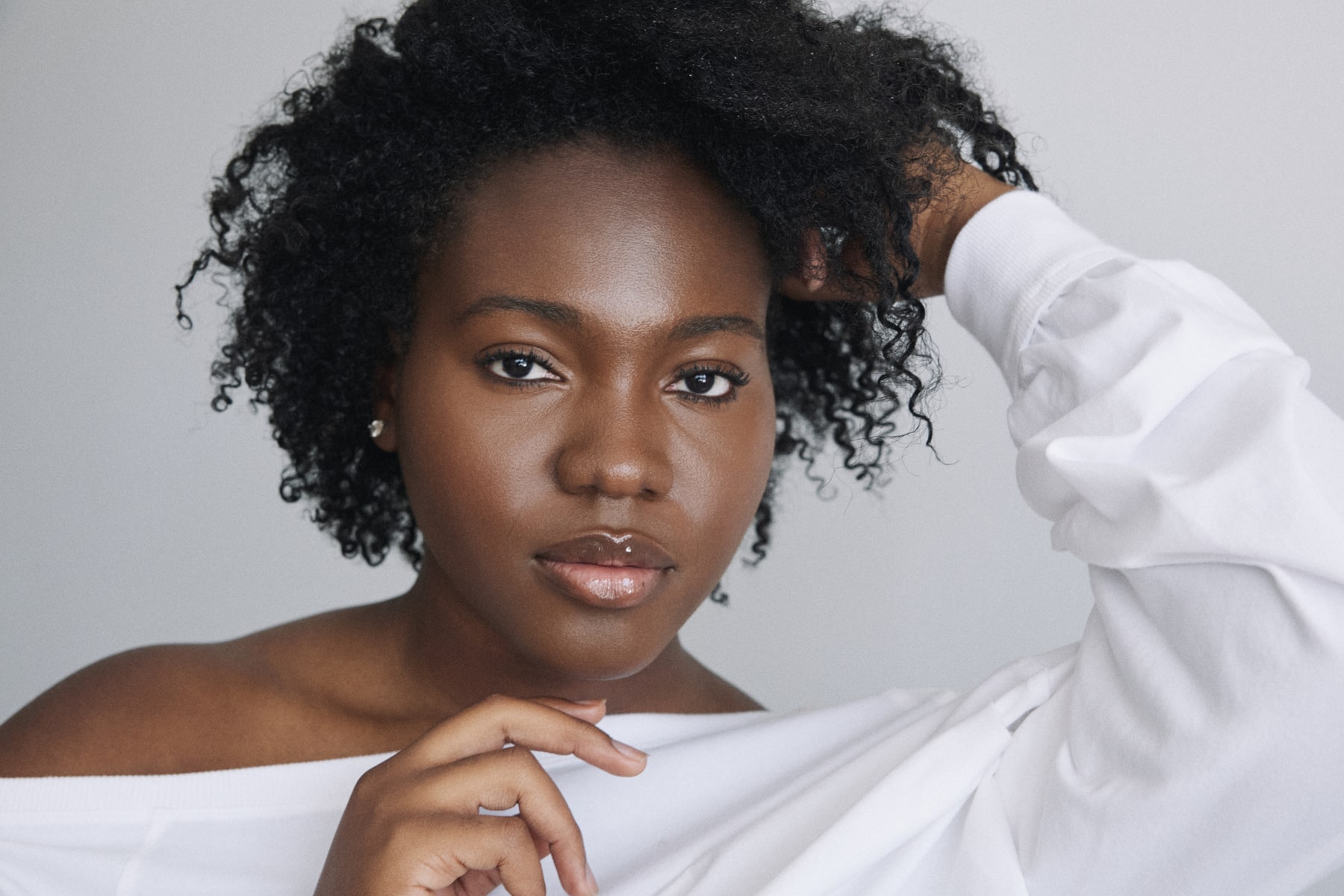 Horizontal beauty portrait of Treicy Saint Jean